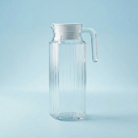 Olympia Ribbed Glass Jugs 1Ltr